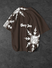 Sharp pain Printed  Drop shoulder