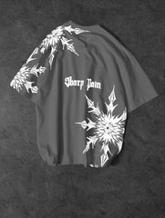Sharp pain Printed  Drop shoulder