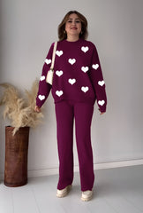 HEART PRINTED TRACK SUIT