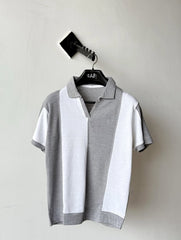 Old money Panel  V collar Tshirt