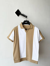 Old money Panel  V collar Tshirt